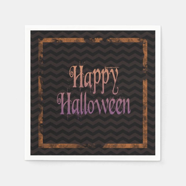 Serviette En Papier Joyeux Halloween Éffrayant Party Napkins (Devant)