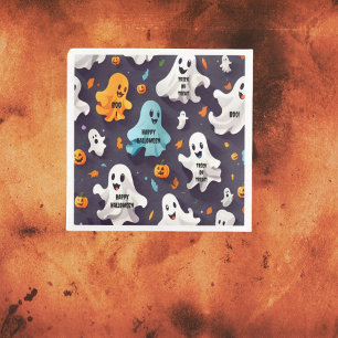 Serviette En Papier Joyeux Halloween Mini Fantômes