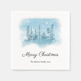 Serviette En Papier Joyeux hiver neige Papier de Noël Napkins