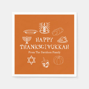 Serviette En Papier Joyeux journal de Thanksgivukkah Thanksgiving Hano