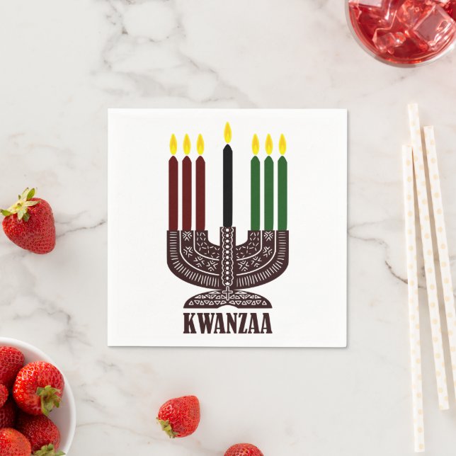 Serviette En Papier Joyeux Kwanzaa (En situation)