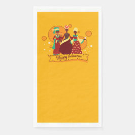 Serviette En Papier Joyeux Kwanzaa 3 Dames Jaunes