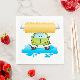 Serviette En Papier Joyeux lavage de voiture