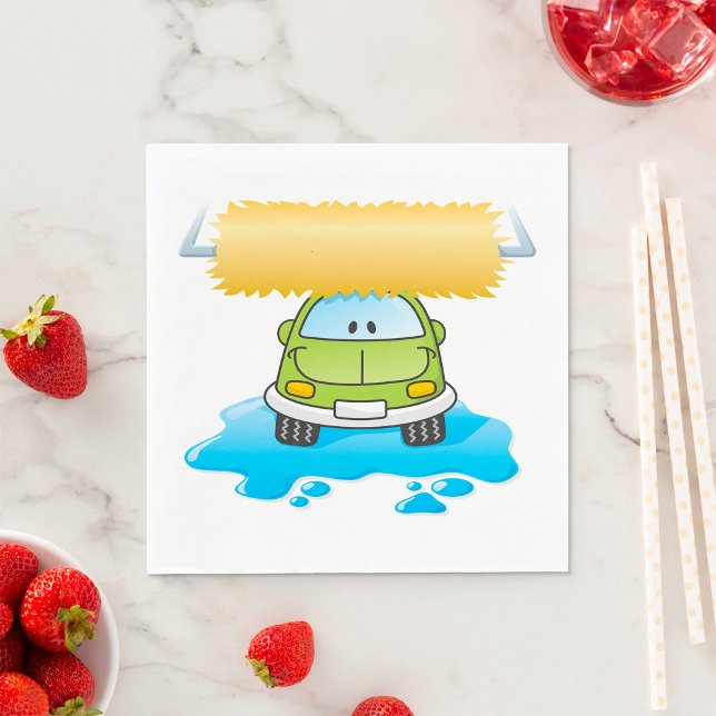 Serviette En Papier Joyeux lavage de voiture (Créateur téléchargé)