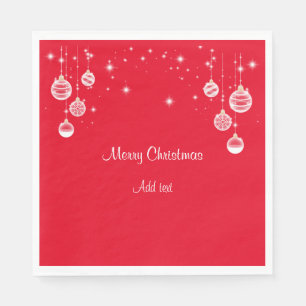 Serviette En Papier Joyeux Modèle de Noël, Design ornemental,