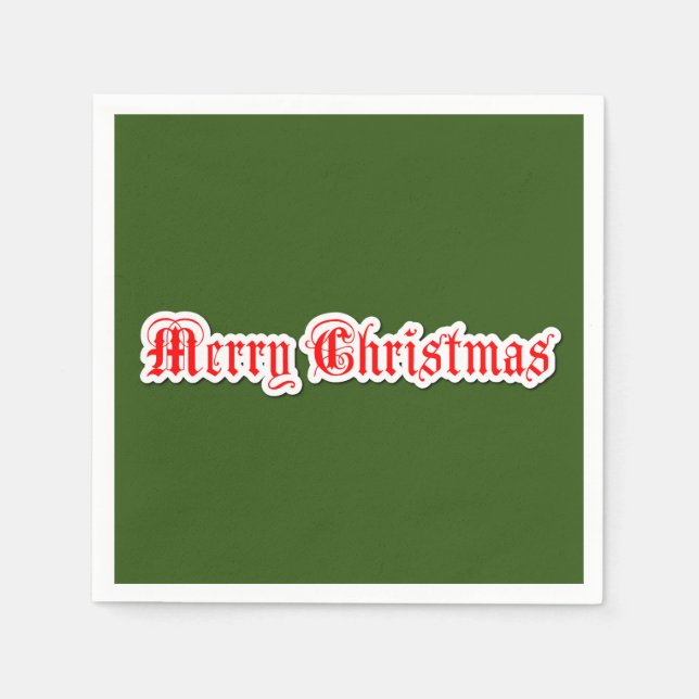 Serviette En Papier Joyeux Noël   (Devant)