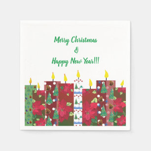 Serviette En Papier Joyeux Noël< Bonne année