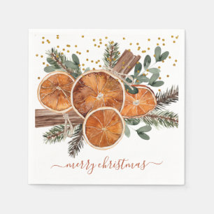 Serviette En Papier Joyeux Noël Citrus Pine