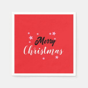 Serviette En Papier Joyeux Noël classique unique minimaliste simple