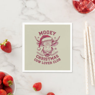 Serviette En Papier Joyeux Noël Club de l'Amant de Vache Occidental Sa