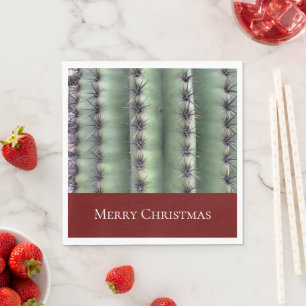 Serviette En Papier Joyeux Noël Désert Cactus Sud-Ouest