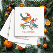 Joyeux Noël Deux Oiseaux Amoureux Fête de Noël