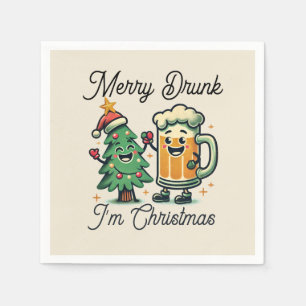 Serviette En Papier Joyeux Noël Drunk