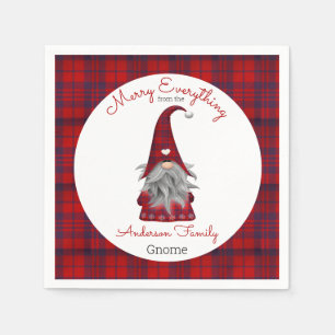 Serviette En Papier Joyeux Noël Elf Personnalisé Mignon Drôle Gnome