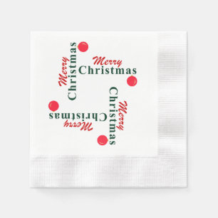 Serviette En Papier Joyeux Noël et l'ornement de pendaison