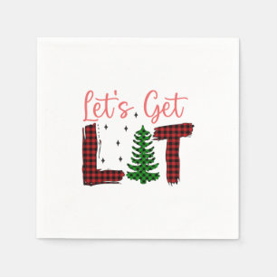 Serviette En Papier Joyeux Noël Faisons Lit Noël