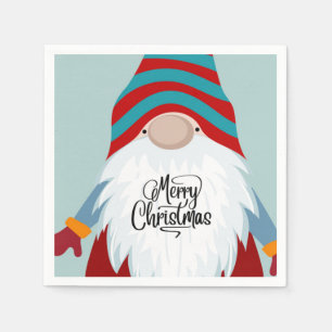 Serviette En Papier Joyeux Noël Gnome