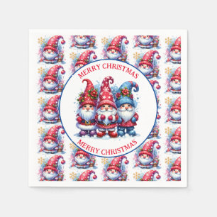 Serviette En Papier Joyeux Noël Gnomes
