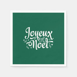 Serviette En Papier Joyeux Noel Green