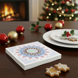Serviette En Papier Joyeux Noël Kaléidoscope