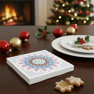 Serviette En Papier Joyeux Noël Kaléidoscope