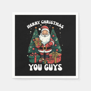 Serviette En Papier Joyeux Noël les gars père Noël