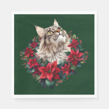 Joyeux Noël Maine Coon Chat