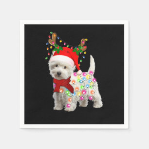 Serviette En Papier Joyeux Noël Noël Westin Dog Reindeer Cosplay