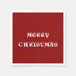 Serviette En Papier Joyeux Noël noir papier rouge Napkin