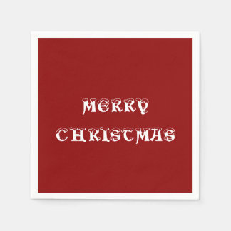 Serviette En Papier Joyeux Noël noir papier rouge Napkin