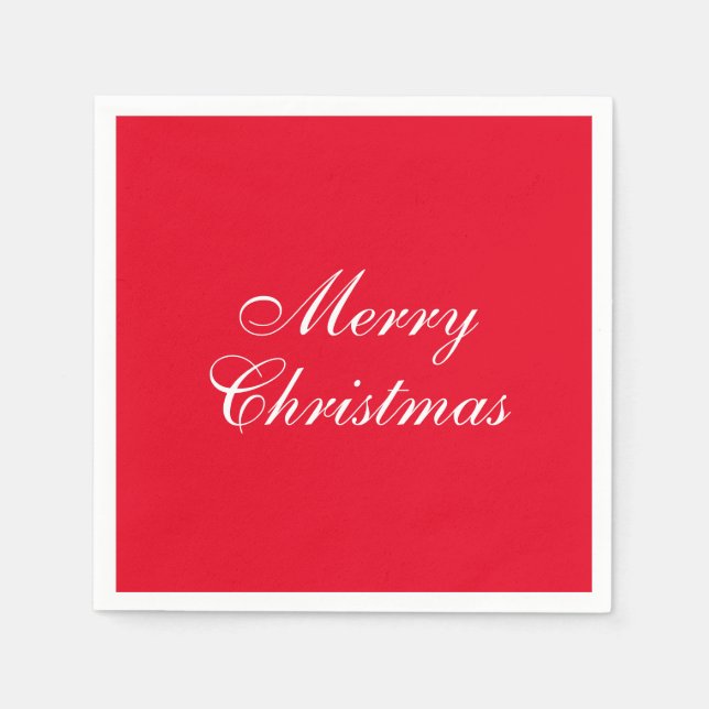 Serviette En Papier Joyeux Noël personnalisé Ajouter votre texte éléga (Devant)
