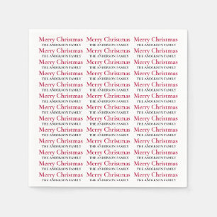 Serviette En Papier Joyeux Noël personnalisé Nom de famille