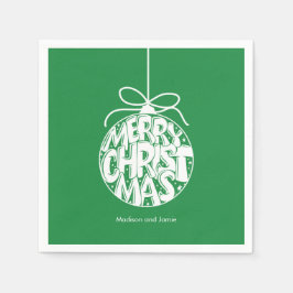 Serviette En Papier Joyeux Noël vert