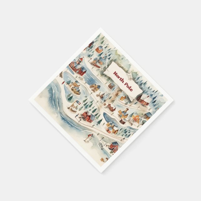 Serviette En Papier Joyeux Noël vintage (Coin)