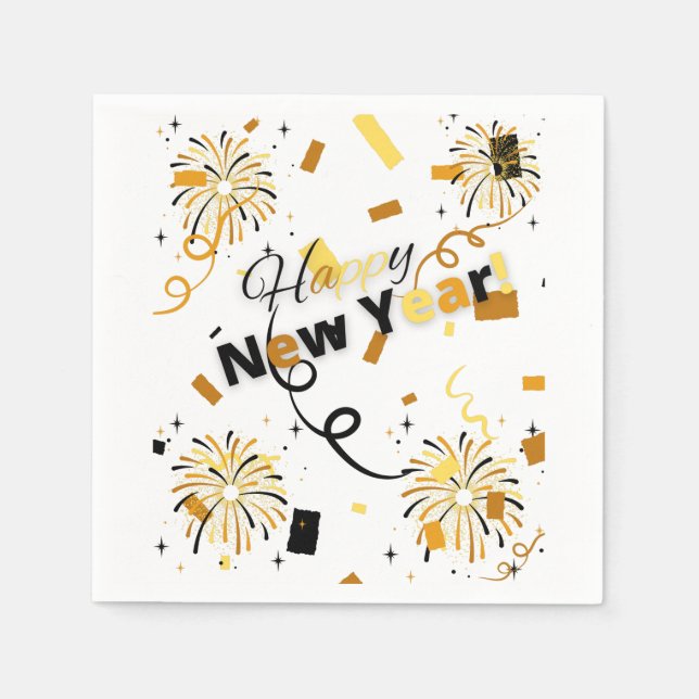 Serviette En Papier Joyeux Nouvel An 3 Ply Napkins (Devant)