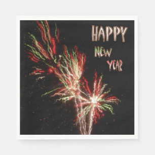 Serviette En Papier Joyeux Nouvel An Fireworks Papier serviettes