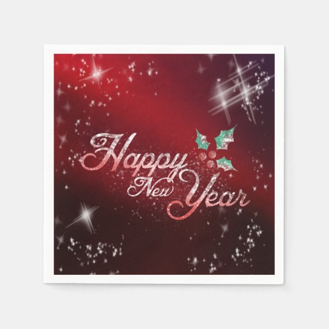 Serviette En Papier Joyeux Nouvel An serviettes (Devant)