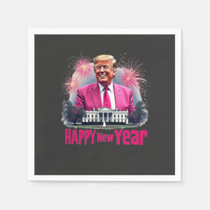 Serviette En Papier Joyeux Nouvel An Trump Jour d'Inauguration 2025