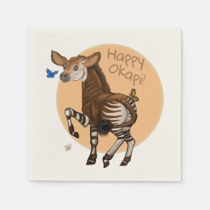 Serviette En Papier Joyeux Okapi !