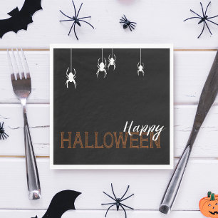 Serviette En Papier Joyeux Orange Halloween Ariders   Partie