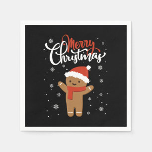 Serviette En Papier Joyeux pain d'épices de Noël cookie de noël