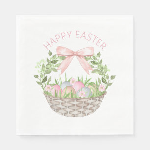 Serviette En Papier Joyeux panier de Pâques