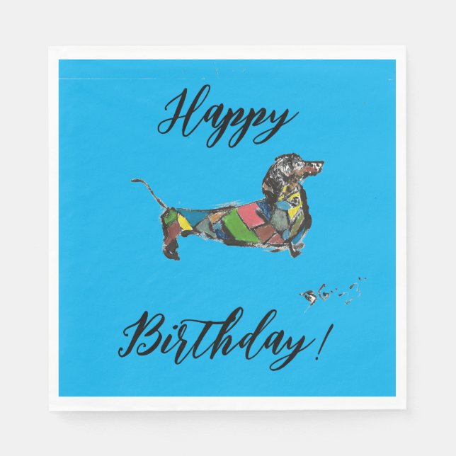 Serviette En Papier Joyeux papier d'anniversaire Napkin (Devant)