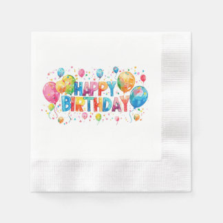 Serviette En Papier Joyeux papier d'anniversaire Napkin
