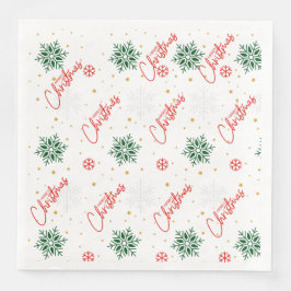 Serviette En Papier Joyeux papier de Noël Napkin