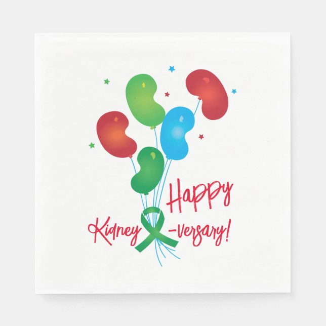 Serviette En Papier Joyeux papier de rein versary Napkin (Devant)
