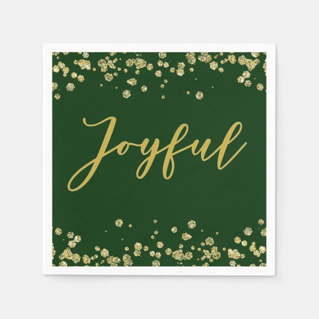 Serviette En Papier Joyeux papier de vacances Napkin (Devant)