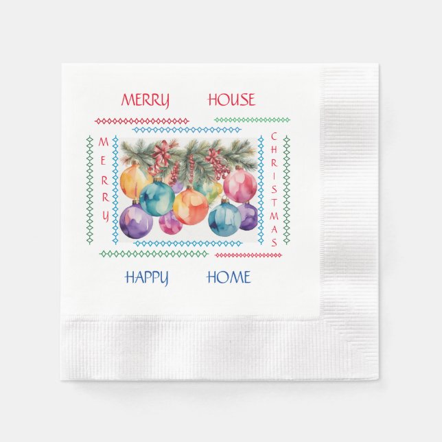 Serviette En Papier Joyeux papier domestique Napkin (Devant)