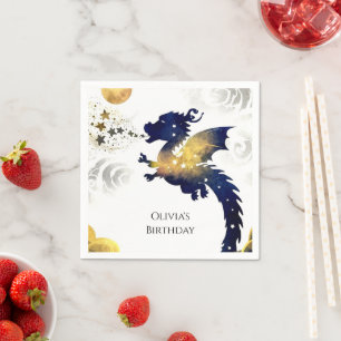 Serviette En Papier Joyeux Pastel Dragon Anniversaire