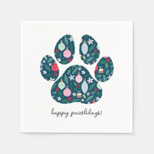 Serviette En Papier Joyeux Pawlidays Noël Papier Serviette pour Amoure